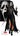 Skele-Stone Ghost Face adult costume with hooded dress belted skirt and glossy mask