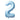 Airise - Ballon Mylar Supershape Chiffre 2 - Bleu Ciel 34po - Party Shop