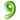 Airise - Ballon Mylar Supershape Chiffre 9 - Vert 34po - Party Shop