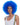 Blue clown wig with voluminous curls – ideal Halloween or circus cosplay wig for adults - WestBay - Party Shop