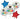 Anagram - Bouquet De 5 Ballons Mylar - Graduation (Multicolore) - Party Shop