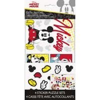 Casse-Tête Avec Autocollants (4Pc) - Mickey Mouse - Party Shop