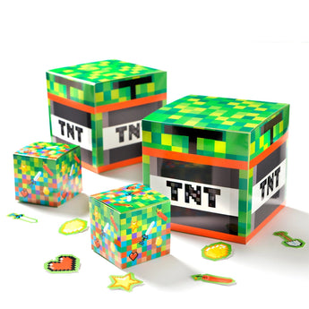 CENTRES DE TABLE 3D (4) - TNT PARTY (MINECRAFT) - Party Shop