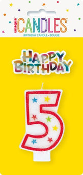 Chandelle (Avec Décoration Happy Birthday) - #5 - Party Shop