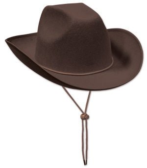 Chapeau de cowboy feutre brun - Party Shop