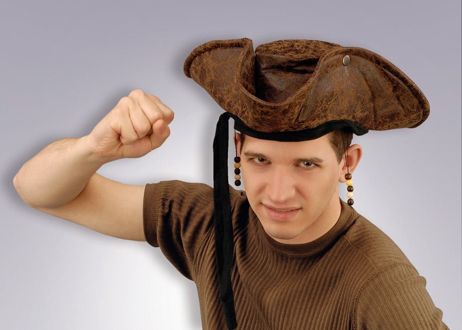 Chapeau De Pirate Avec Tresses Et Billes - Party Shop