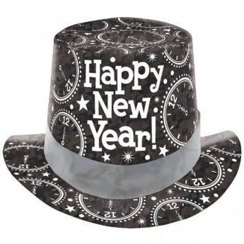 Chapeau Haut De Forme Noir Prismatique New Year - Party Shop