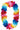 RUBIES - Collier Hawaïen Avec Fleurs Multicolore Deluxe - Party Shop