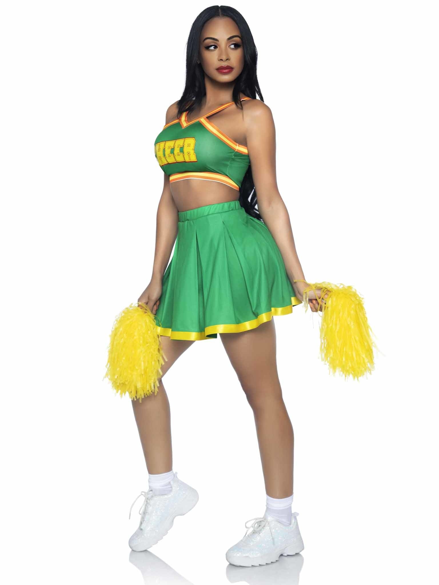 Costume Adulte - Cheerleader Vert - Party Shop