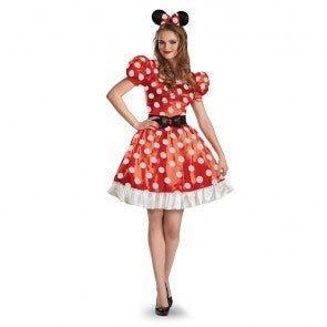 Costume Adulte Classique - Minnie Mouse Rouge - Party Shop