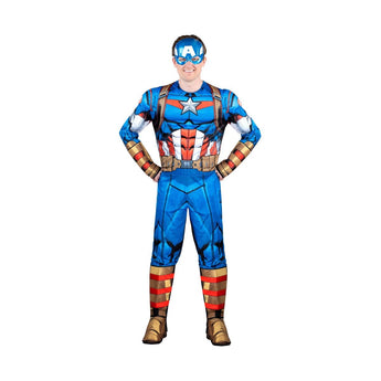 Costume Adulte Deluxe - Capitaine America - Party Shop