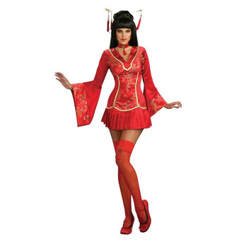 Costume Adulte - Geisha Rouge - Party Shop