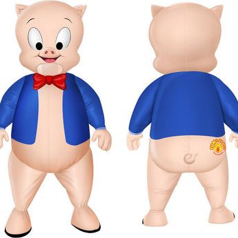 Costume Adulte Gonflable - Porky Pig Looney Tunes - Party Shop