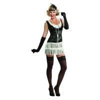 Costume Adulte - Robe Flapper Noire - Party Shop