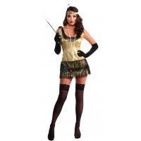 Costume Adulte - Robe Flapper Or - Party Shop