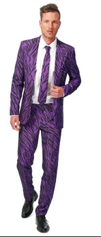 Costume Adulte Suitmeister - Zébré Noir Et Violet - Party Shop