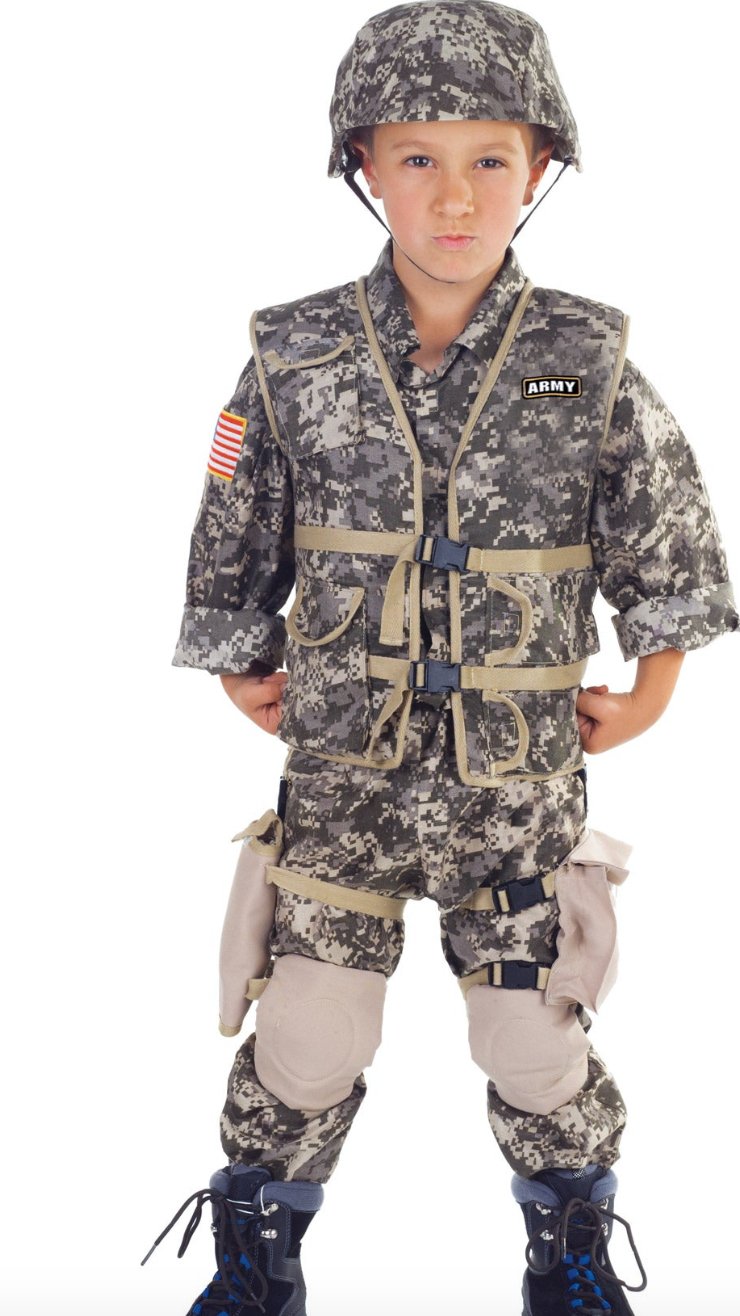 Costume Enfant Deluxe - Soldat Militaire - Party Shop