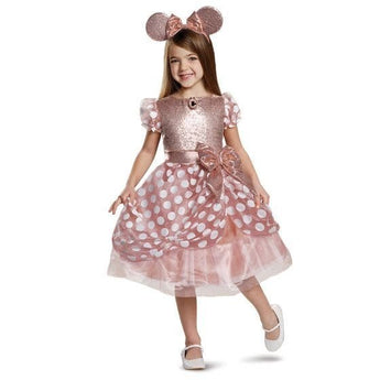 Costume Enfant - Minnie Mouse Rose Doré - Party Shop