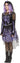 Dark Señorita costume for adult women – black and amethyst gothic dress with skeleton floral print and headpiece – perfect for Halloween - FunWorld - Party Shop