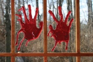 Décoration Pour Fenêtre 3D - Mains En Sanglantées - Party Shop