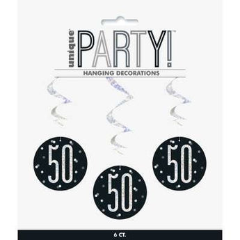 Décoration Suspendues Spirale (6) - 50Ans - Party Shop