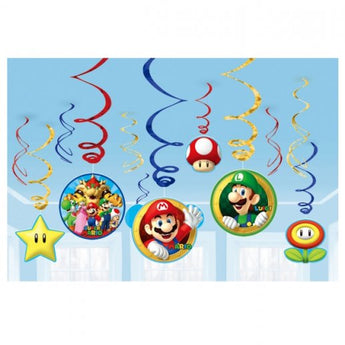 Décorations À Suspendre (12) - Super Mario - Party Shop