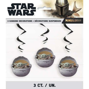 Décorations Suspendues (3) - Mandalorian (The Child) Star Wars - Party Shop