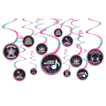 Décorations Suspendues En Spirales (12 Mcx) - Célébrité D'Internet - Party Shop