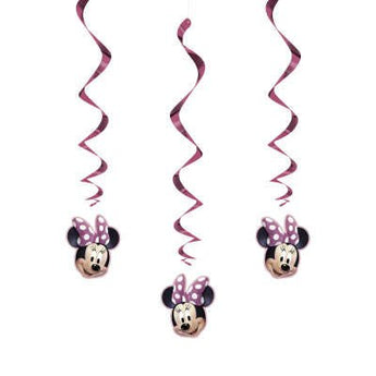 Décorations Suspendues En Spirales (3) - Minnie Mouse - Party Shop