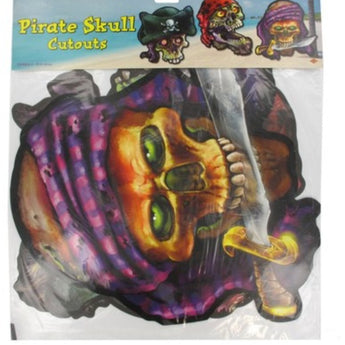 Découpe En Carton (3) - Crâne De Pirate - Party Shop