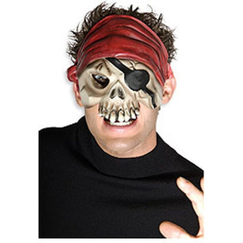Demi-Masque En Latex - Capitaine Squelette - Party Shop