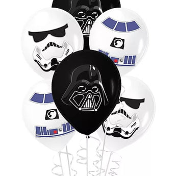 Ensemble De Décoration Ballons Latex (6) 12'' - Star Wars Galaxy - Party Shop