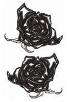 Goth Temp - Tatouage Rose Noir - Party Shop