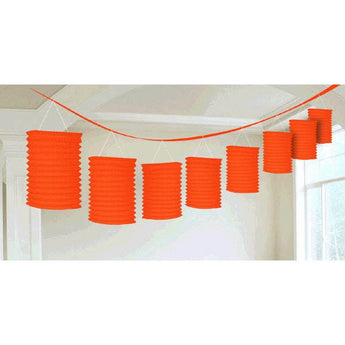 Guirlande De Lanternes 12' - Orange - Party Shop