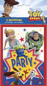 Invitations (8) - Histoire De Jouets 4 - Party Shop