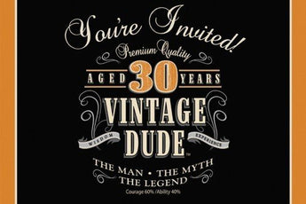 Invitations Vintage 30 (8) - Party Shop