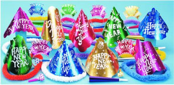 Kit De Party - Happy New Year Couleurs Assorties - 10 Personnes - Party Shop