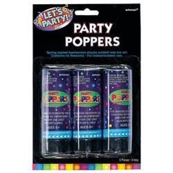 Lances Confettis De Fête 4" (3) - Multicolore - Party Shop