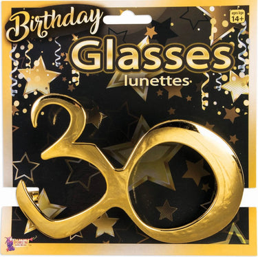 RUBIES - Lunettes Métalliques Or - Party Shop