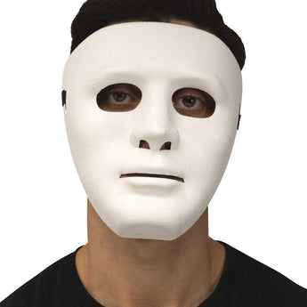 Masque Blanc Rigide Pour Homme - Party Shop