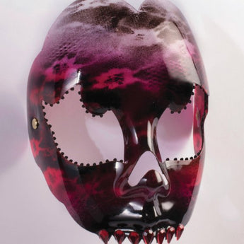 Masque De Squelette Rouge Avec Dent En Diamant - Party Shop