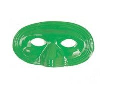 Masque Domino En Plastique - Vert - Party Shop