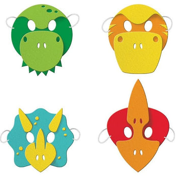 Masques En Mousse (4) - Party De Dinosaures - Party Shop