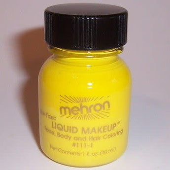 Mehron - Maquillage Liquide Corps Et Cheveux - Jaune - Party Shop