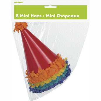 Mini Chapeaux (8) - Pom Pom - Party Shop