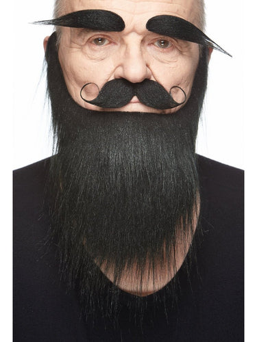 Mustaches - Moustache, Sourcils Et Barbe De Style Roi Médiéval - Party Shop