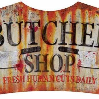 Panneau De Métal ''Butcher Shop'' - Party Shop