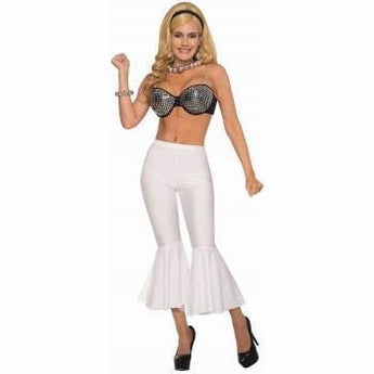 Pantalon Pour Adulte - Disco Blanc Évasé - Party Shop