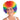 Amscan - Perruque Adulte Clown arc en Ciel - Party Shop