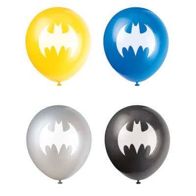 Unique - Sac De 8 Ballons En Latex 12" - Batman - Party Shop